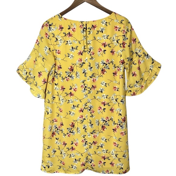 Yellow Flutter Sleeve Mini Sundress - Picture 3 of 4